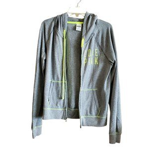 PINK Victoria's Secret Full Zip‎ Jacket Vintage. Lime Green. Size Medium.